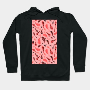 Red and Pink fish pattern Hoodie